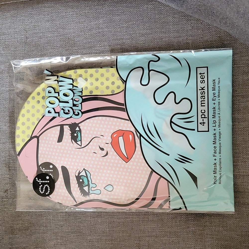 Pop n glow 4pc mask set